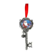 High quality 2020 christmas decoration home Christmas ornaments metal santa key ornament