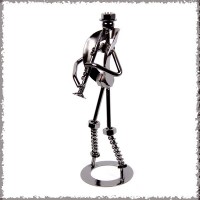 Height 24CM Metal Reed Pipe Man Music Iron Man for Home Decoration