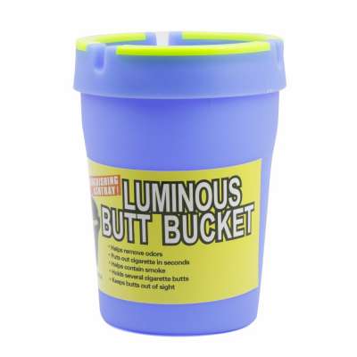 New Style Bucket Durable Cheap Fashionable Plastic Smokeless Luminous Cigarette Holder Car Ashtray