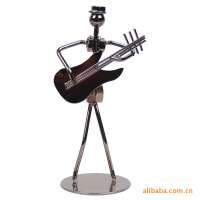 Mettle New Arrival Creative Design Metal Craft Guitar Mini Iron Man For Home Decoration