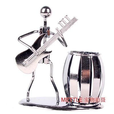 Mettle High Quality Personality Iron Pen Holder Classic Music Man Home Decoration