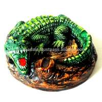 Green Crocodile resin ashtray