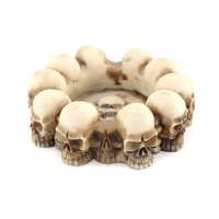 Home Decor Custom Cigar Holder Vintage Crafts Carved Skeleton Resin Ashtray For Smoking